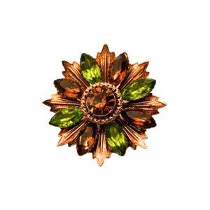 Vintage Mid Century Modern Starburst Sunburst Brooch